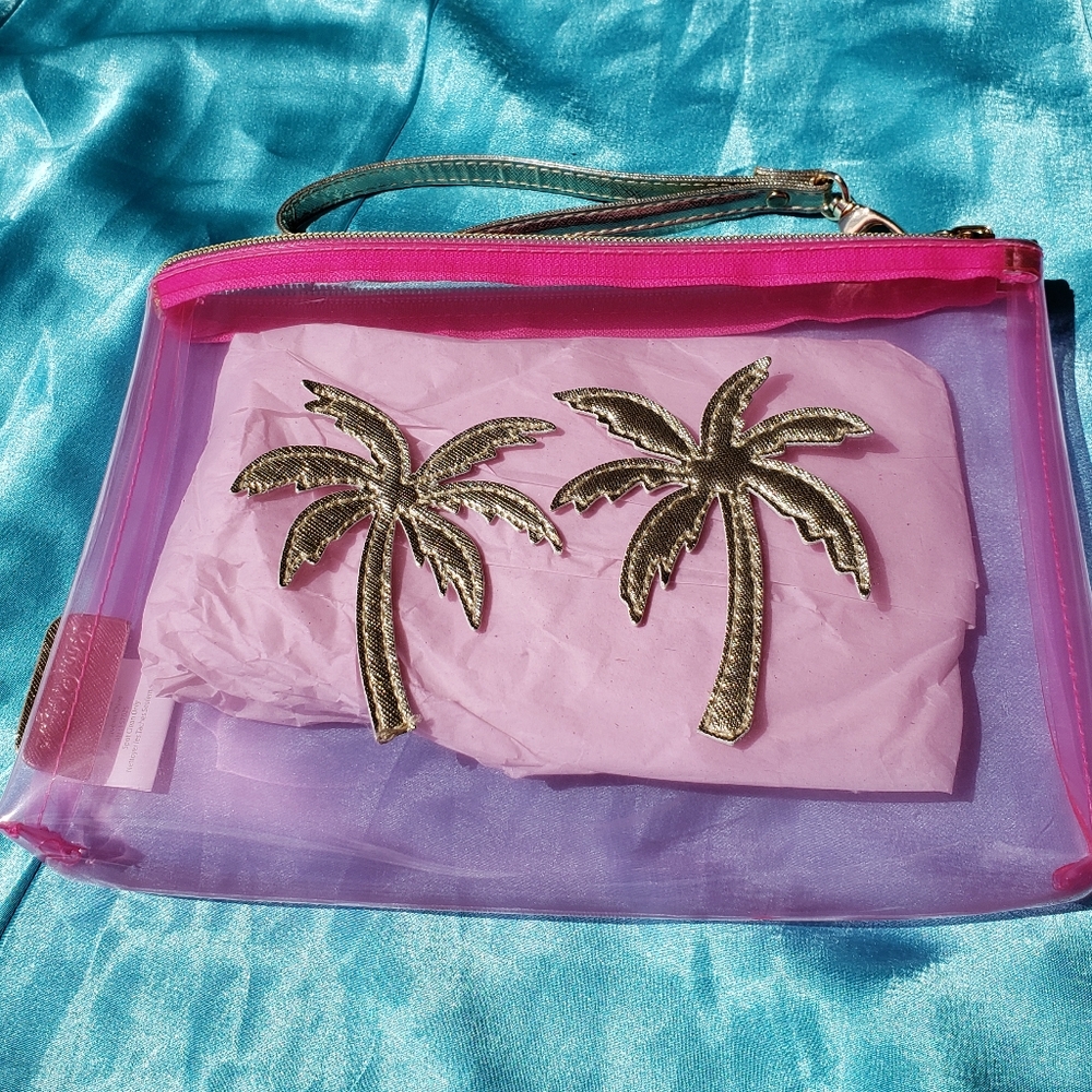 Lilly Pulitzer Clear Jelly Pouch Wristlet